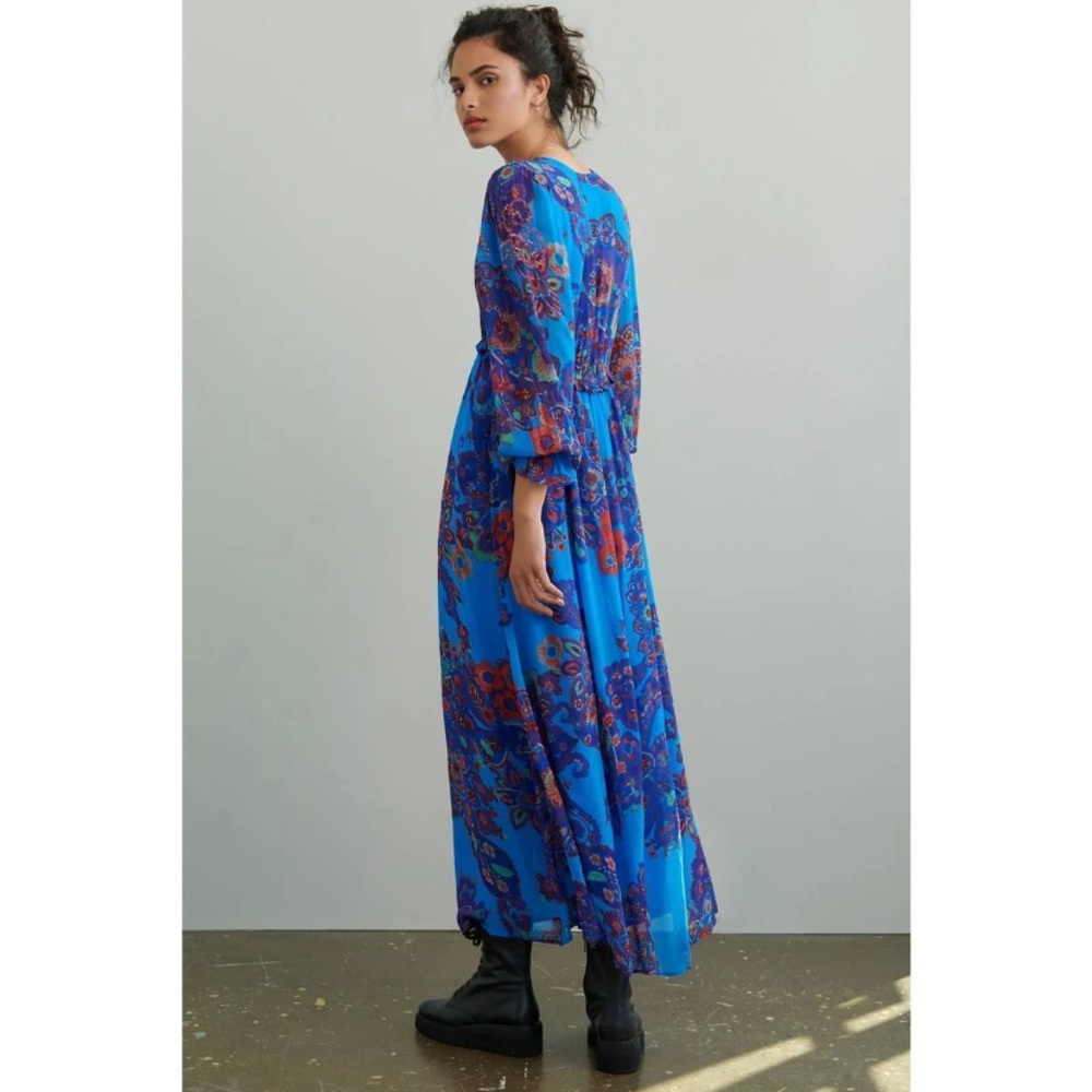 New Anthropologie Stasya Embroidered Maxi Dress